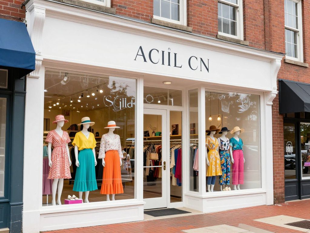 The American Honey Boutique storefront in Downtown Aiken showcasing affordable fashion.