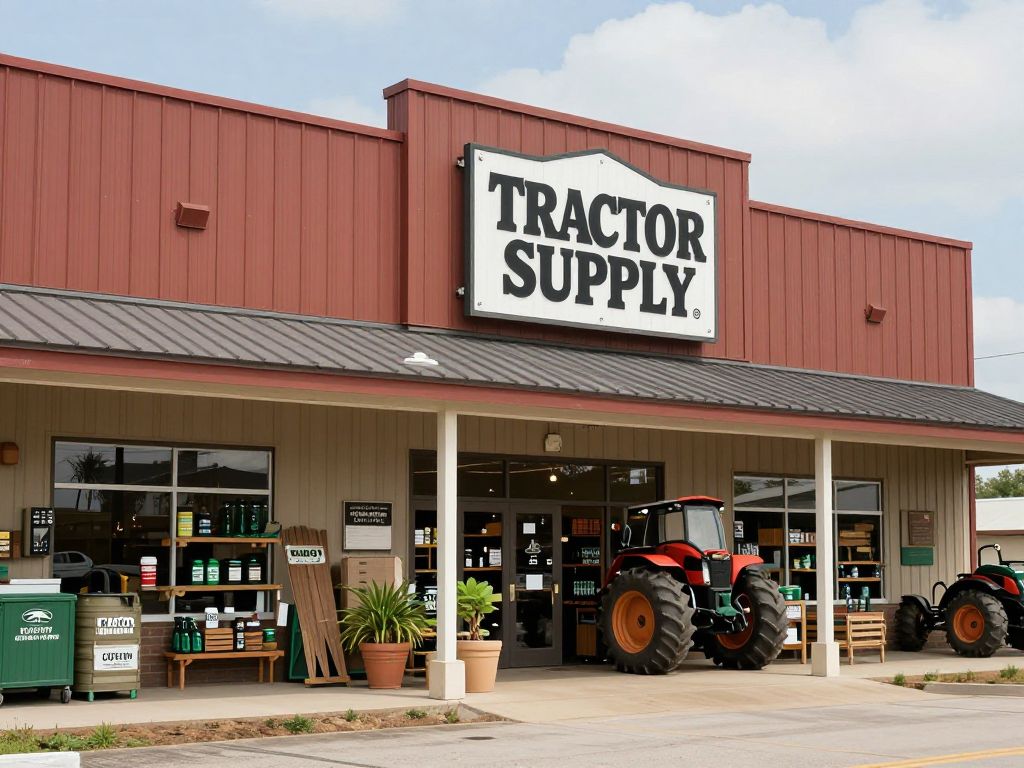 Exterior view of the new Tractor Supply store in Aiken, South Carolina.