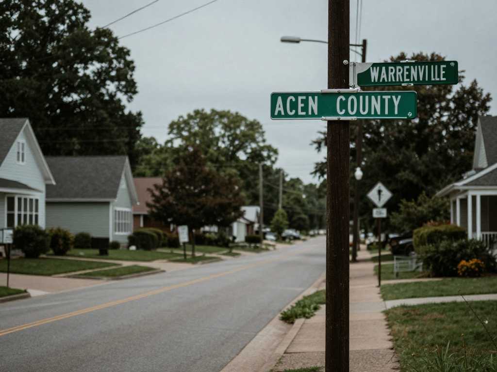 Sarah Street in Warrenville, Aiken County, a quiet neighborhood.