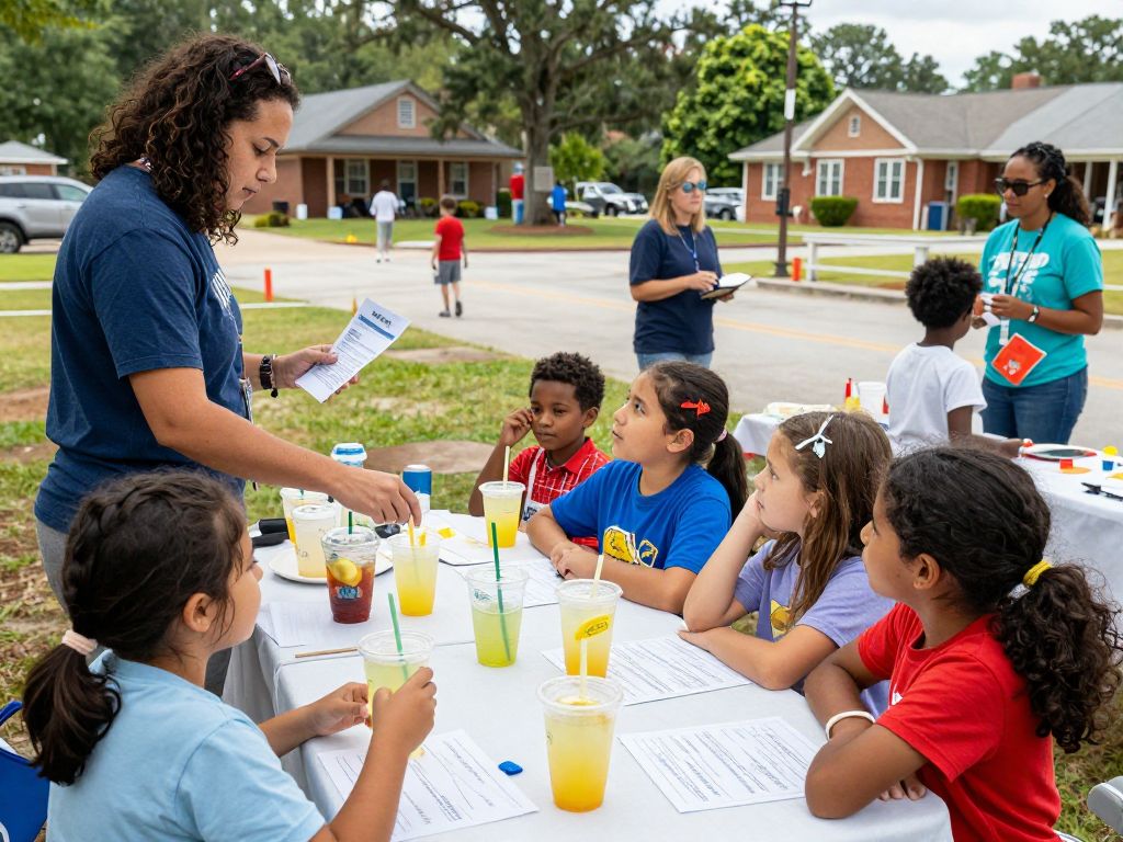 Children engaging in entrepreneurial activities in Aiken, SC