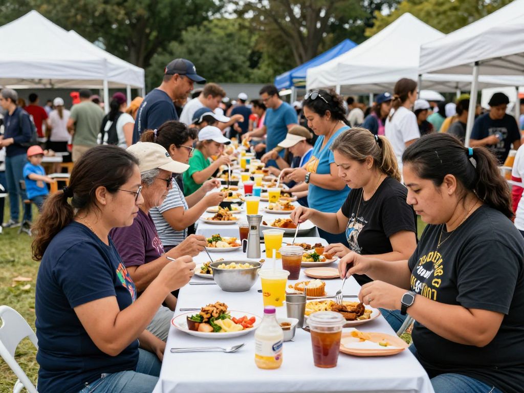 Crowd enjoying the Applefest festival in Aiken, SC.