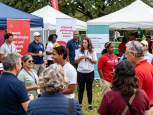 Community members participating in Aiken charity event.