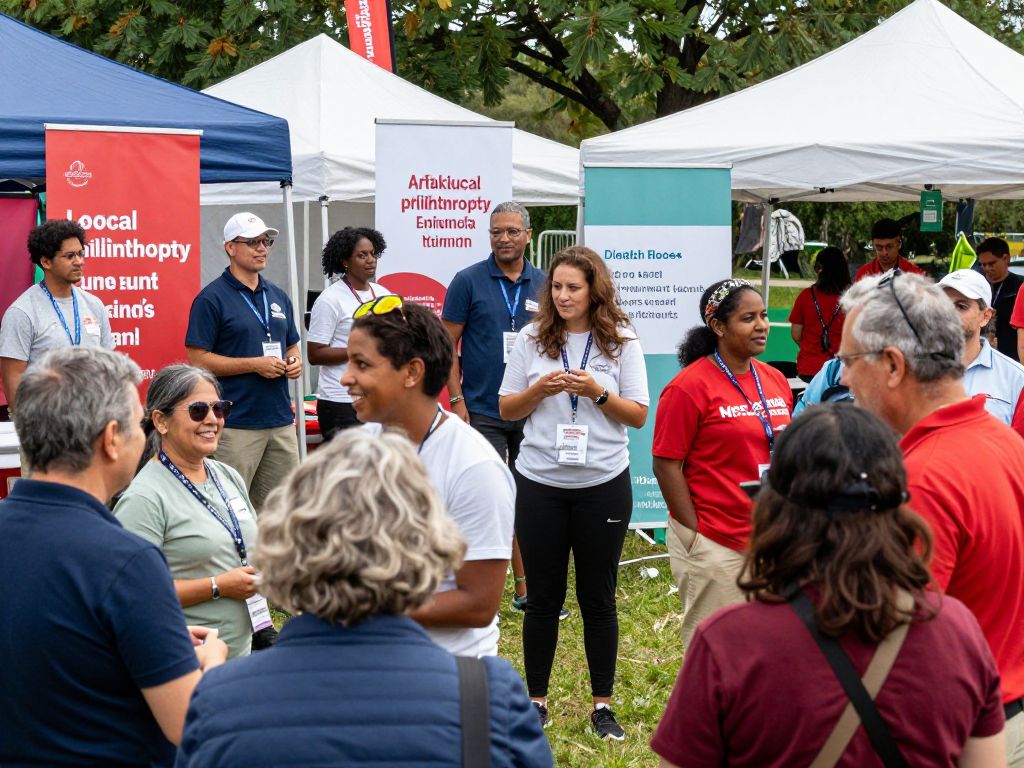 Community members participating in Aiken charity event.