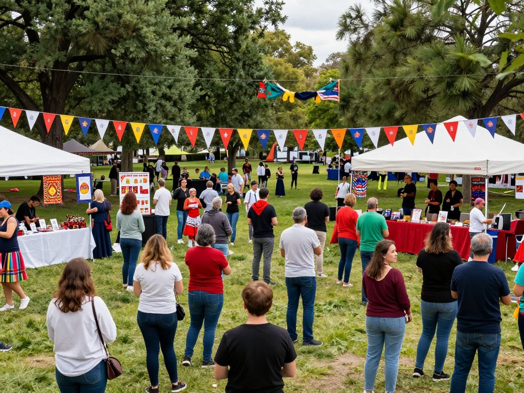 A vibrant gathering of the Aiken community celebrating local culture and heritage