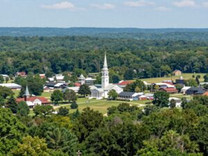 A scenic overview of Aiken County emphasizing community safety.