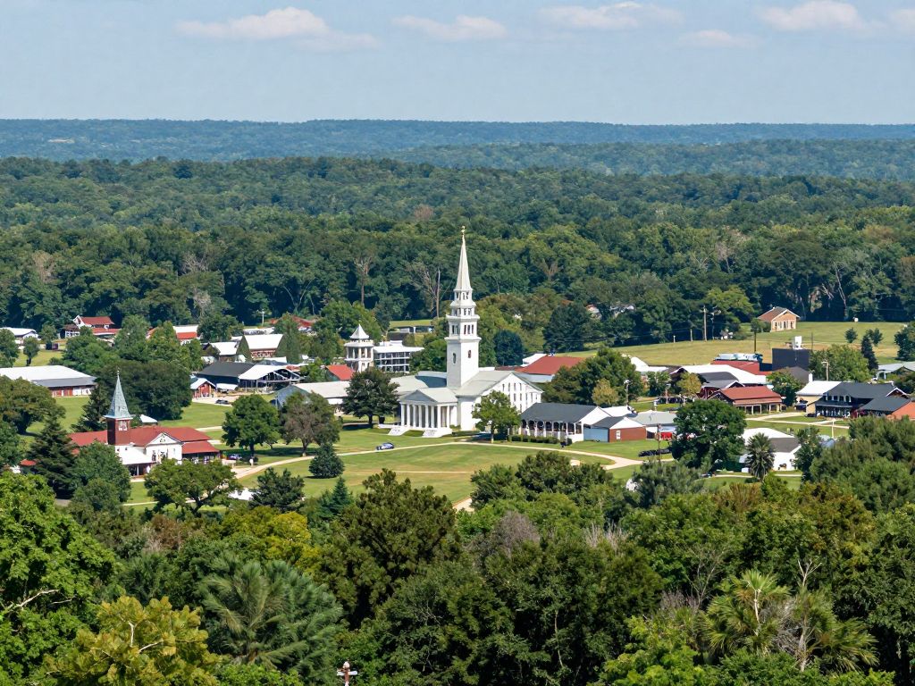 A scenic overview of Aiken County emphasizing community safety.