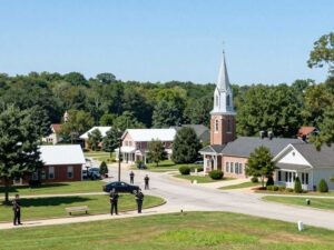 A picturesque view of Aiken County showcasing community and law enforcement.