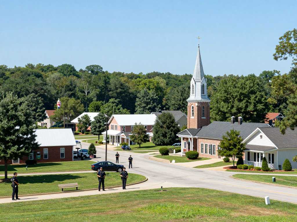 A picturesque view of Aiken County showcasing community and law enforcement.