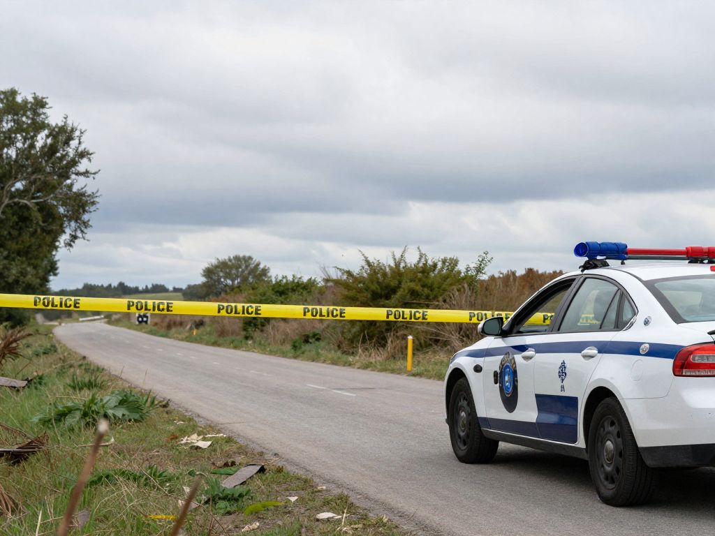 Police investigation scene in Aiken County, SC.
