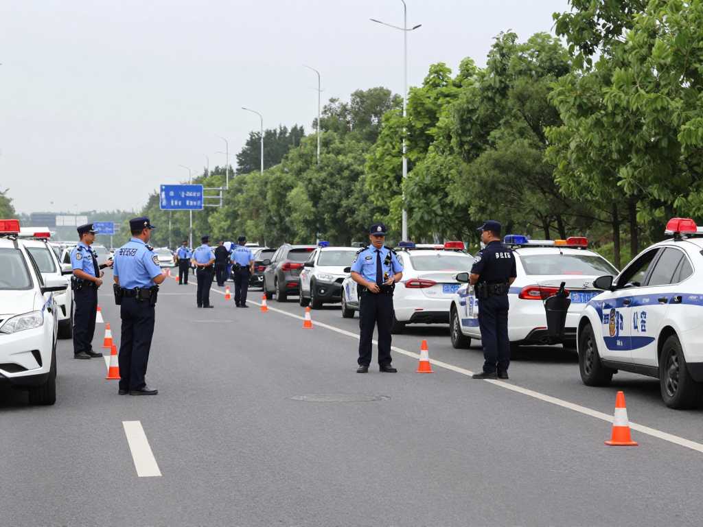 Law enforcement officials investigating a shooting incident on Jefferson Davis Highway.