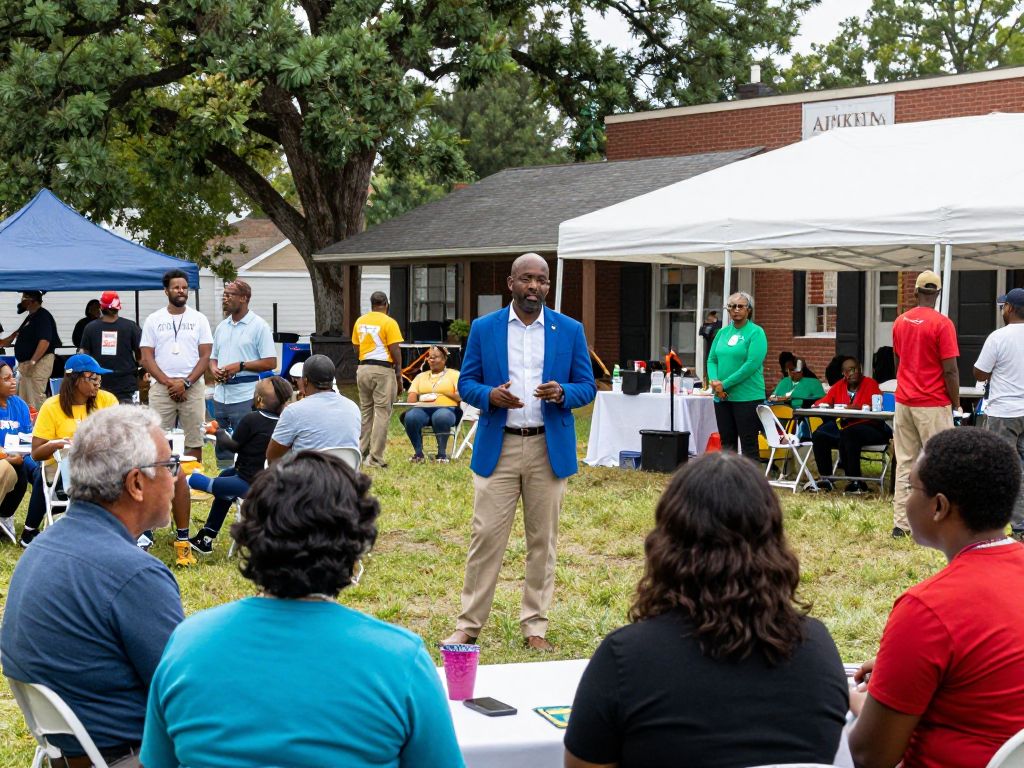 Local entrepreneurs networking at Aiken Chamber's First Friday Means Business event