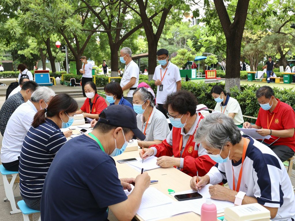 Seniors enjoying a health screening event in Aiken.