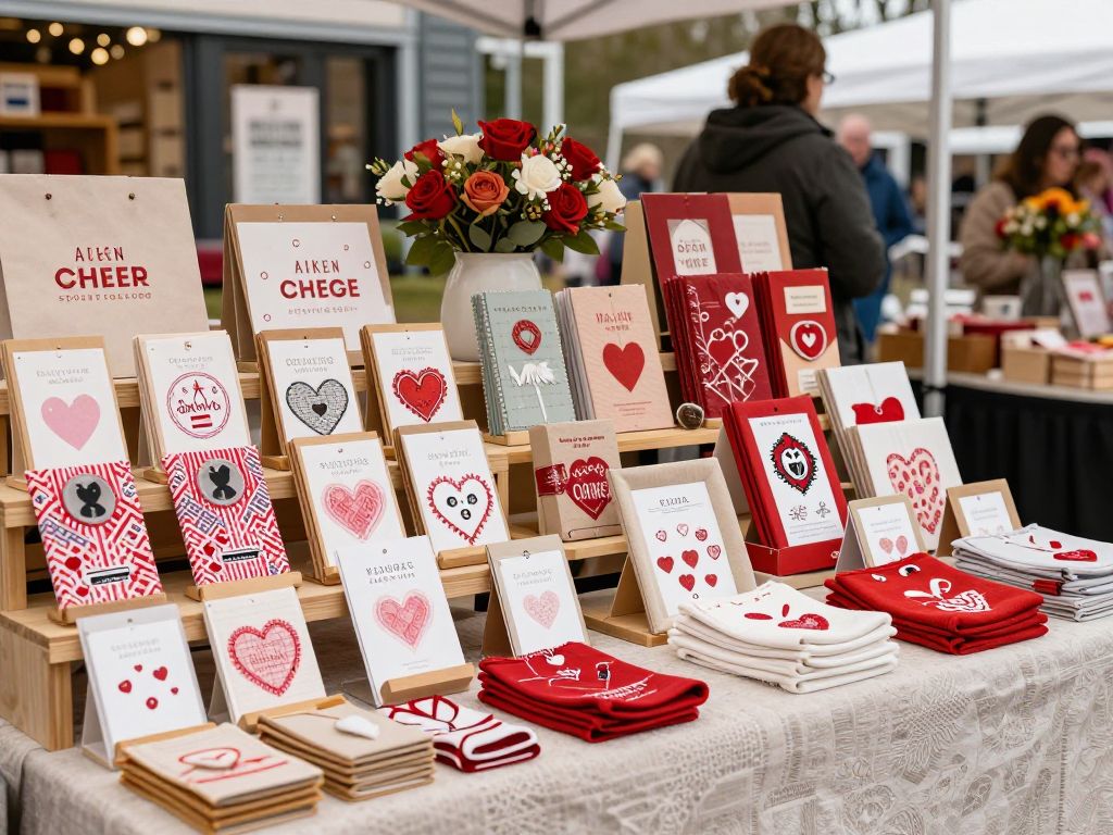 Display of unique Valentine's Day gifts and artisan products in Aiken SC