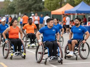 Aiken veterans participating in sports activities, representing their achievements.