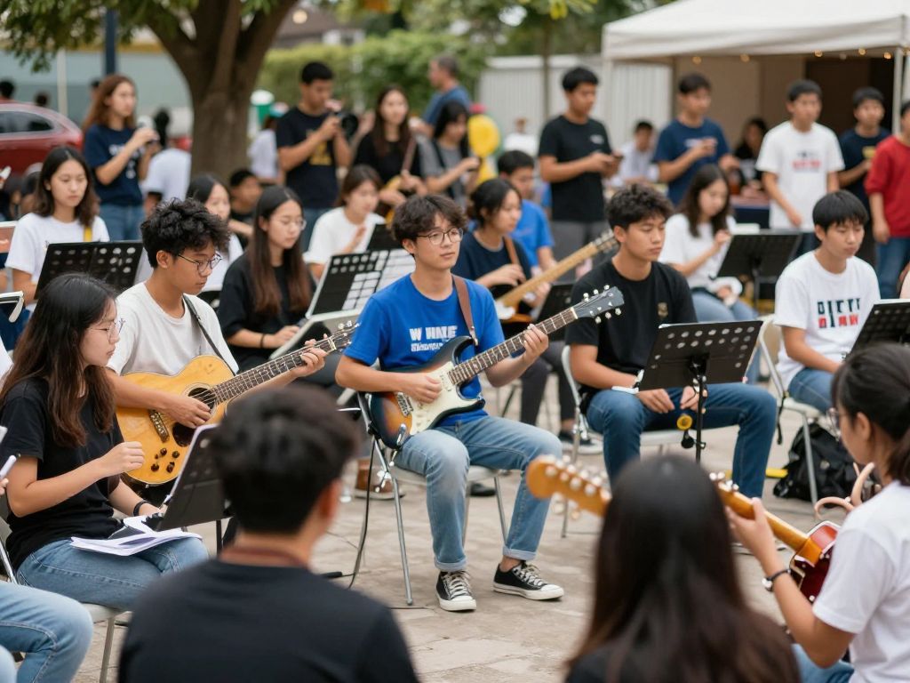 A performance by Aiken Youth Choir showing interaction and collaboration among young singers.