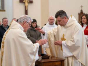 Worshippers at a church during Ash Wednesday in Aiken SC