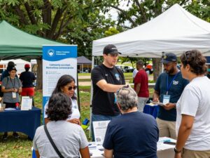 Community members engaging at the Augusta Community Resource Fair