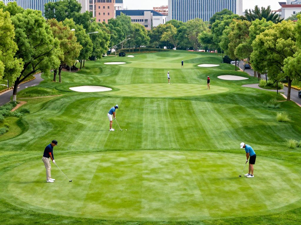 Modern renovated Augusta Municipal Golf Course filled with golfers