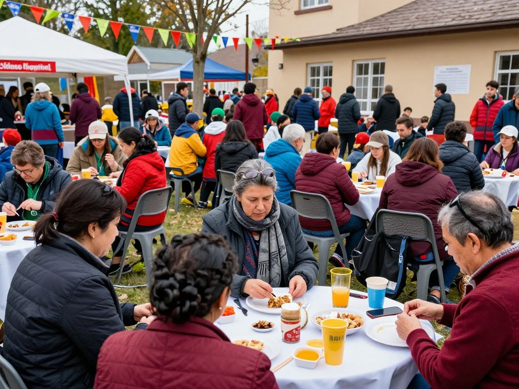 Community gathering in Aiken County with various activities showcasing civic engagement.