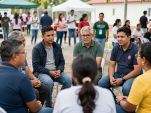 Residents of Aiken participating in community engagement activities