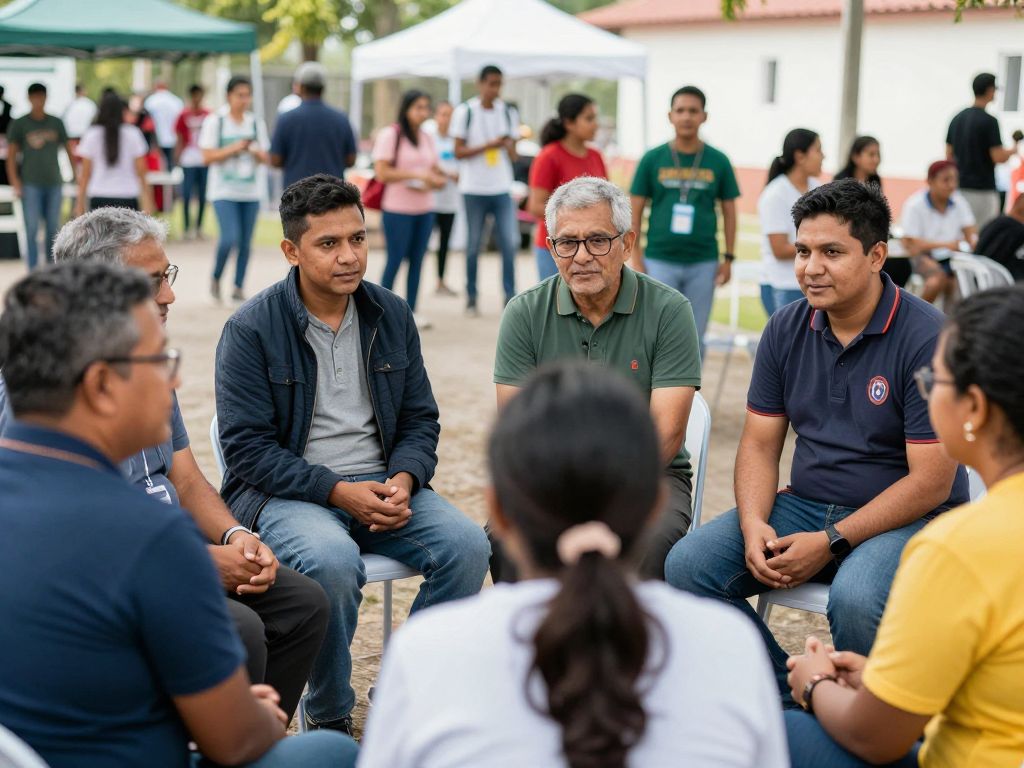 Residents of Aiken participating in community engagement activities