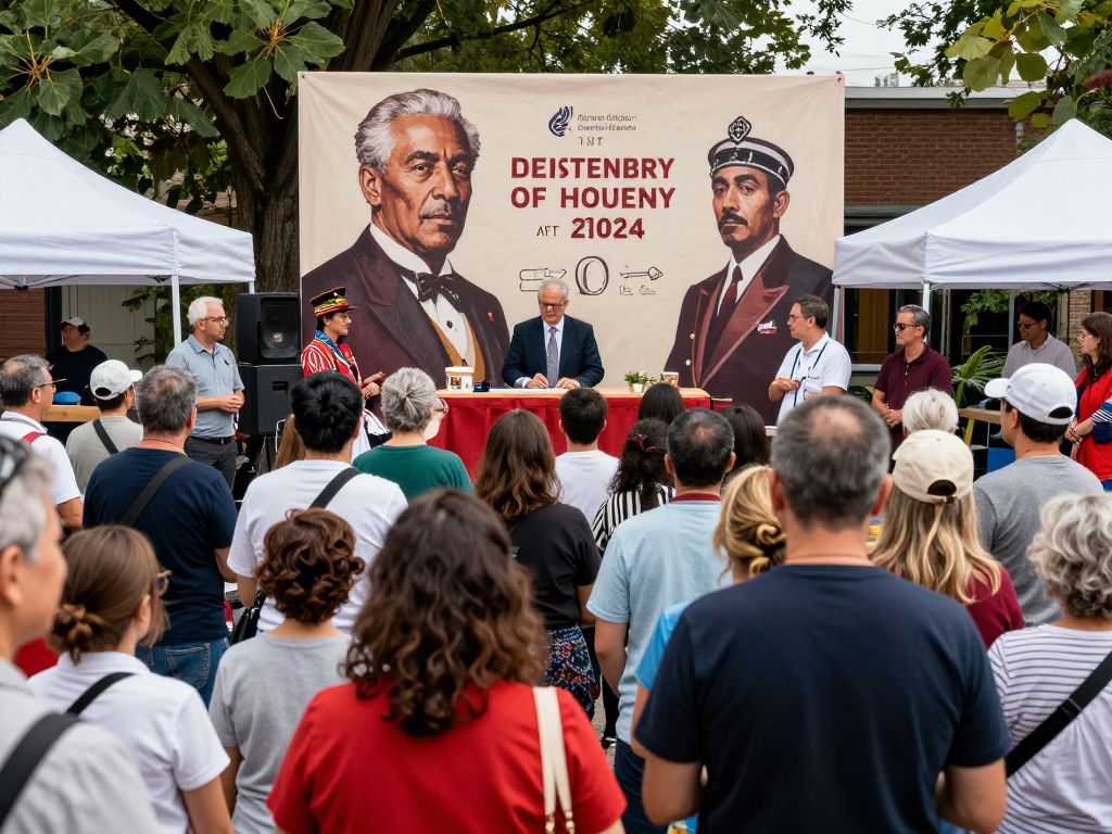 Artwork symbolizing the legacy of Dr. Matilda Evans and community celebration.