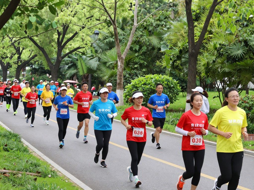 Community members participating in the USCA Homecoming 5K