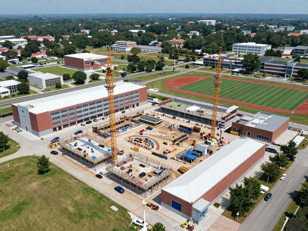 Construction site of the Wagener-Salley High School athletic complex