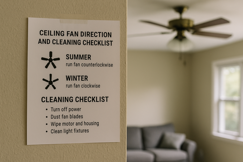 Ceiling Fan Maintenance: A Summer Cooling Checklist