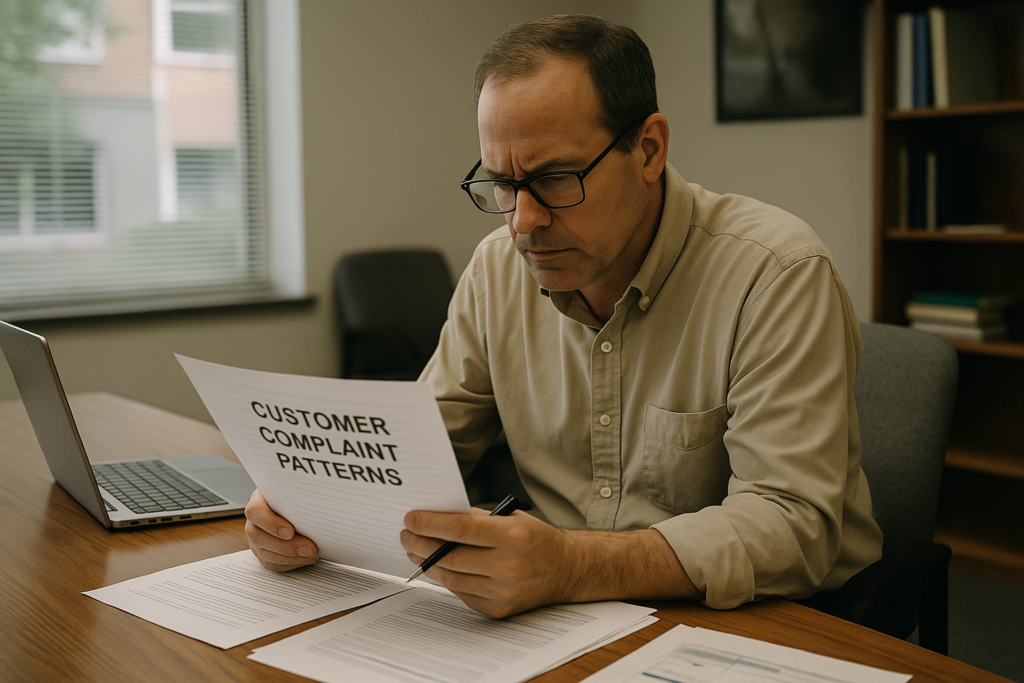 Framework Offered for Reviewing Customer Complaint Patterns