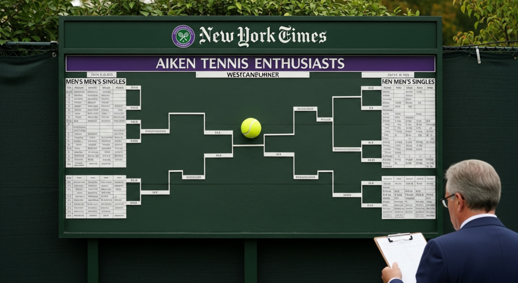 Aiken Tennis Enthusiasts Track Wimbledon Men’s Singles Brackets