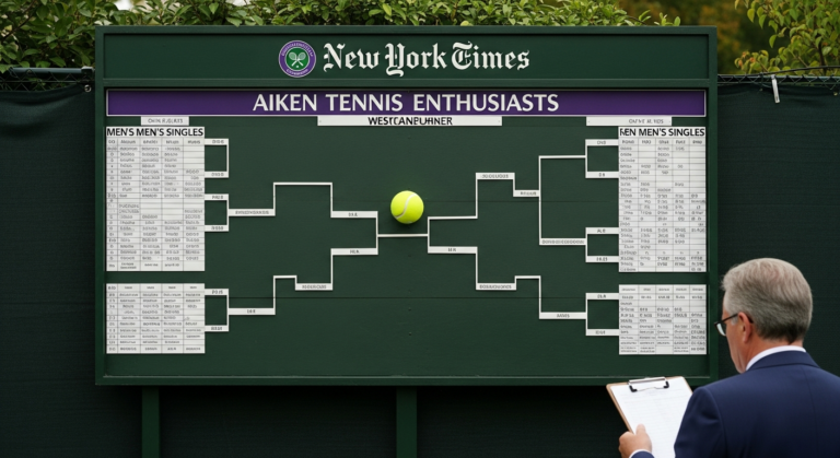 Aiken Tennis Enthusiasts Track Wimbledon Men’s Singles Brackets