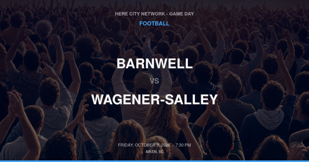 Barnwell vs. Wagener-Salley — Football Game Day — Wagener, SC — Oct 9, 2026