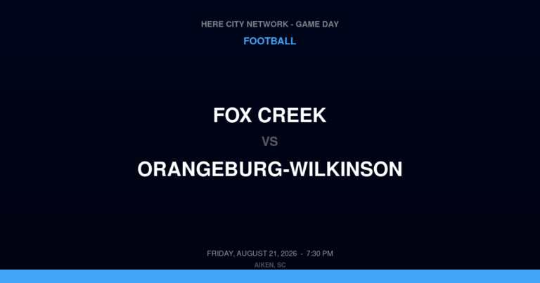 Fox Creek vs. Orangeburg-Wilkinson — Football Game Day — Aiken, SC — Aug 21, 2026