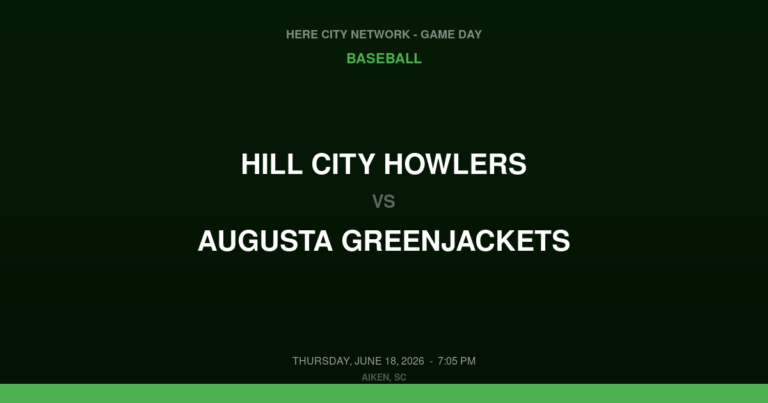 Hill City Howlers vs. Augusta GreenJackets — Baseball Game Day — Aiken, SC — Jun 18, 2026