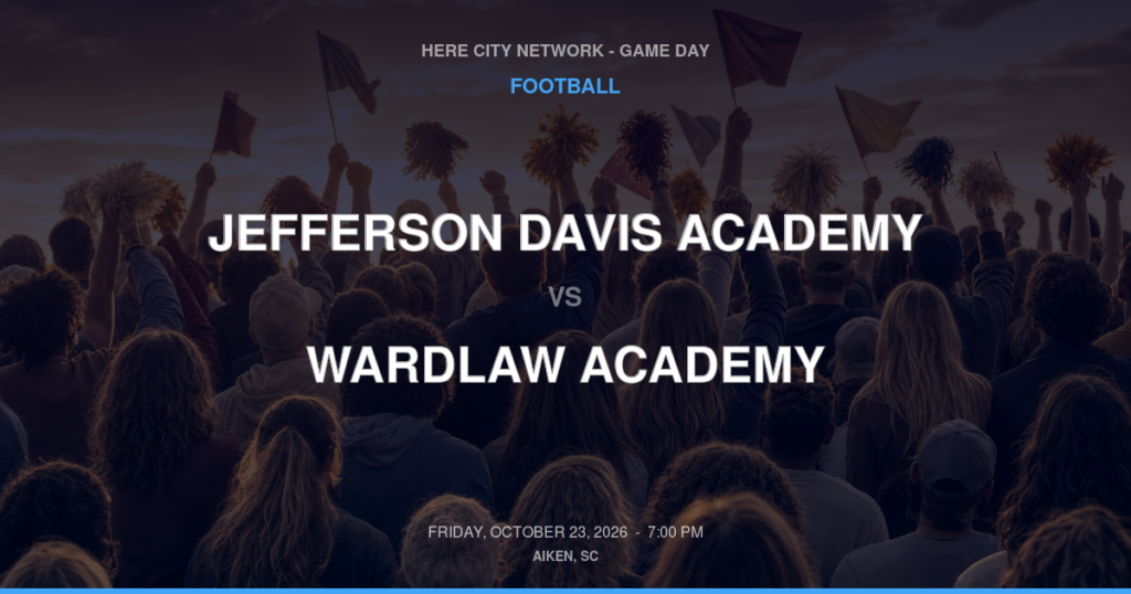 Jefferson Davis Academy vs. Wardlaw Academy — Football Game Day — Johnston, SC — Oct 23, 2026