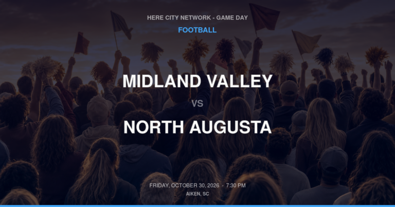 Midland Valley vs. North Augusta — Football Game Day — North Augusta, SC — Oct 30, 2026