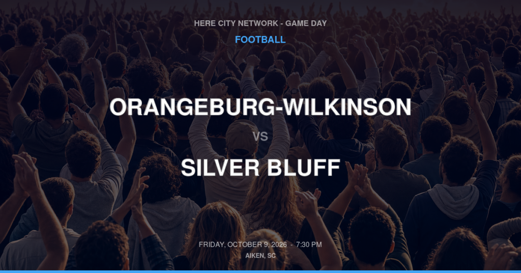 Orangeburg-Wilkinson vs. Silver Bluff — Football Game Day — Aiken, SC — Oct 9, 2026