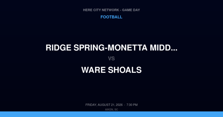 Ridge Spring-Monetta Middle-High vs. Ware Shoals — Football Game Day — Aiken, SC — Aug 21, 2026
