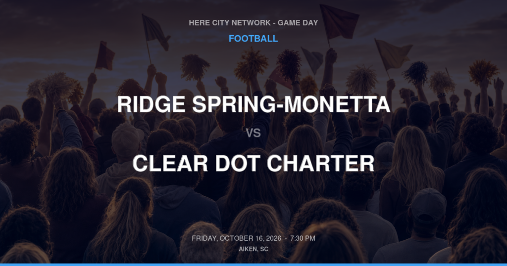 Ridge Spring-Monetta vs. Clear Dot Charter — Football Game Day — Columbia, SC — Oct 16, 2026