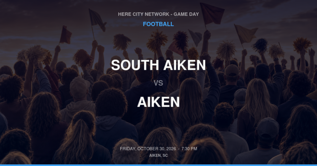 SOUTH AIKEN vs AIKEN FOOTBALL game day graphic - Aiken, SC