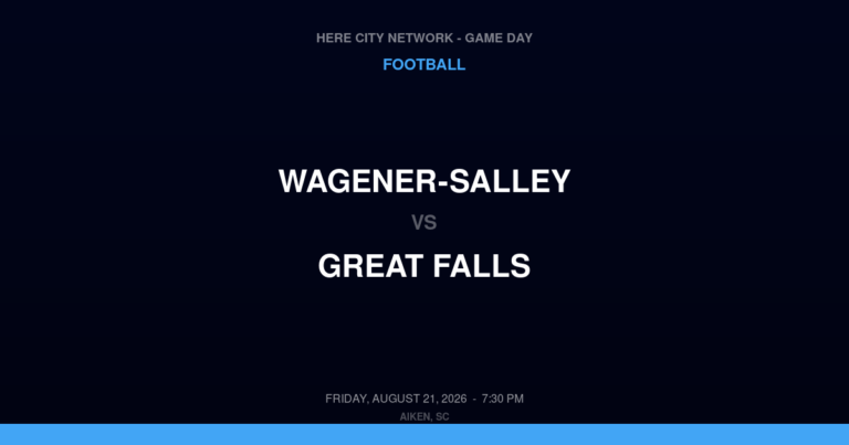 Wagener-Salley vs. Great Falls — Football Game Day — Aiken, SC — Aug 21, 2026