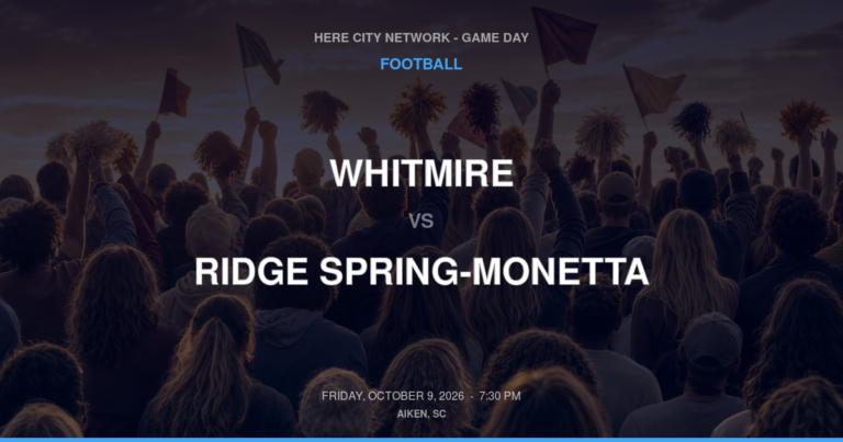 Whitmire vs. Ridge Spring-Monetta — Football Game Day — Monetta, SC — Oct 9, 2026